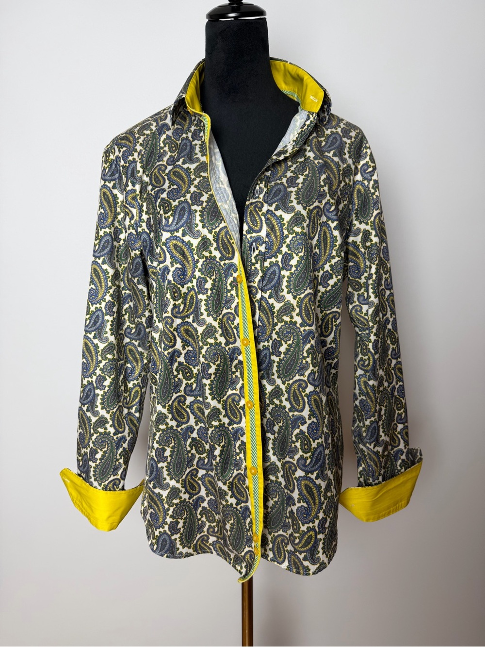 Camberry London Men’s Paisley Button-Down Shirt Size L